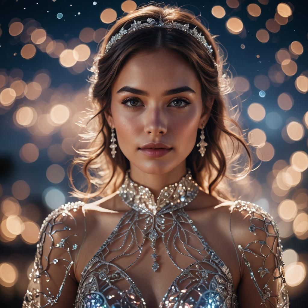 Close up portrait of a beautiful woman