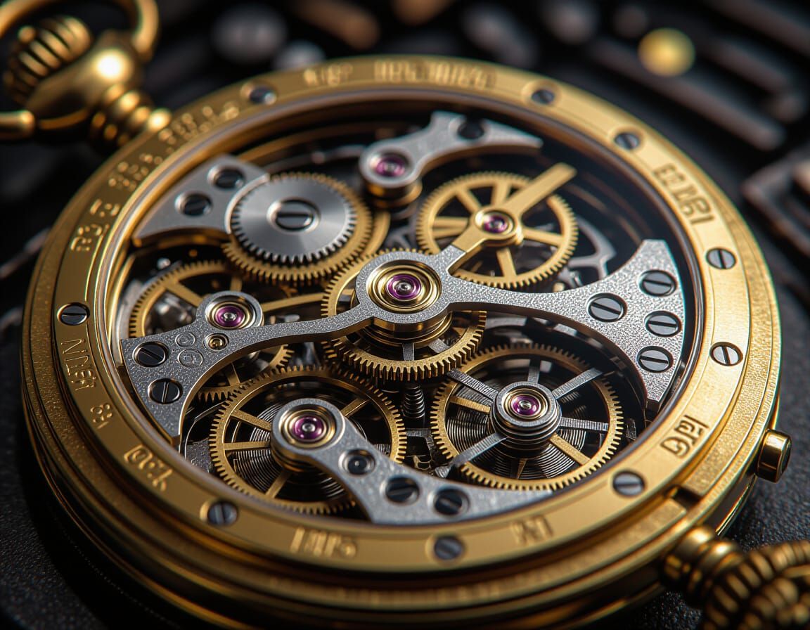 Macro view pocket watch  by @John from Youngstown