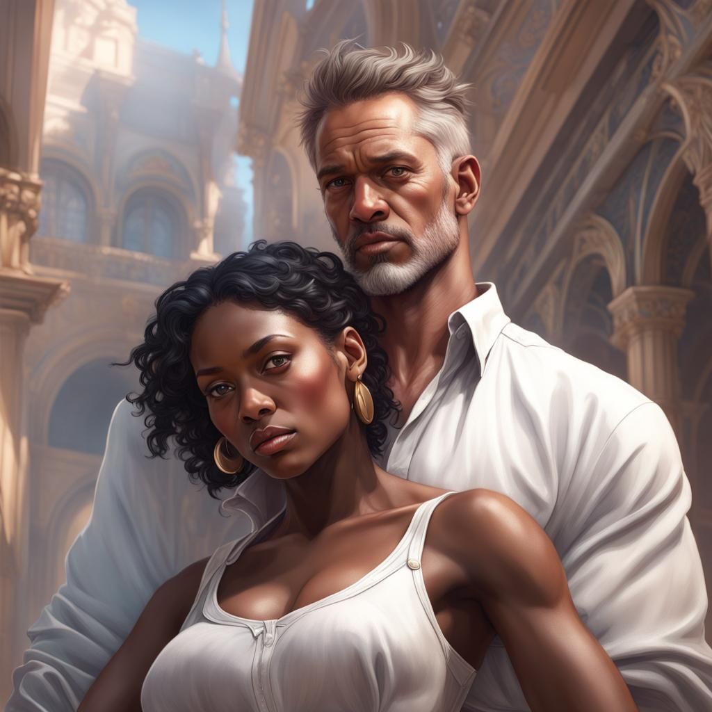 Detailed Portrait of a Man and Woman in Digital Art