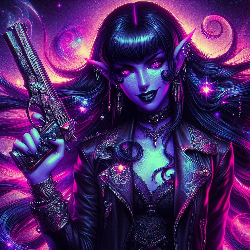 Tribute to my favourite NightCafe elf 💜