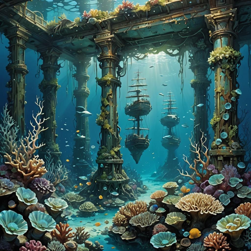 A shroud of aquamarine serenity envelops the silent sentinel...