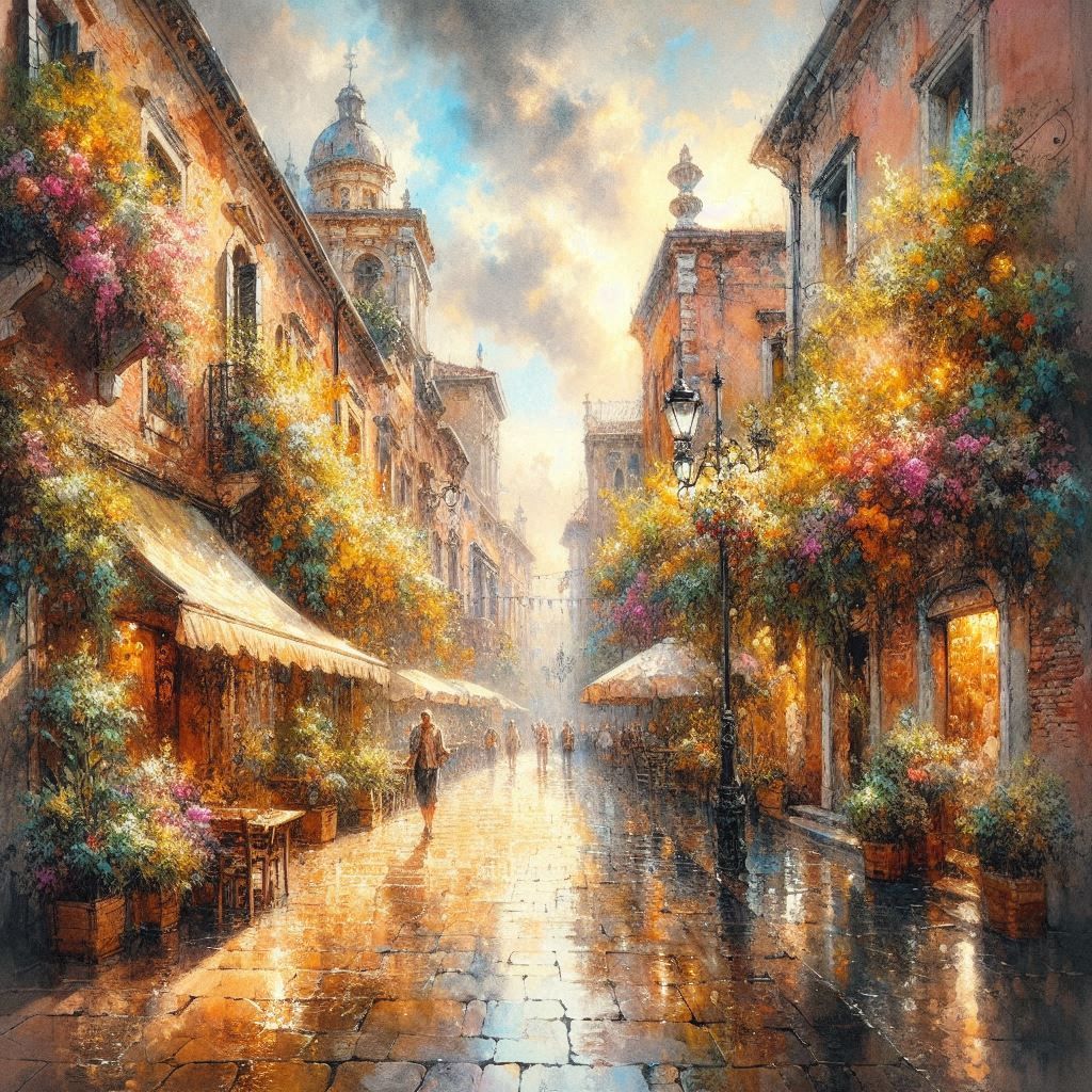 blooming town  by @WHIMSY