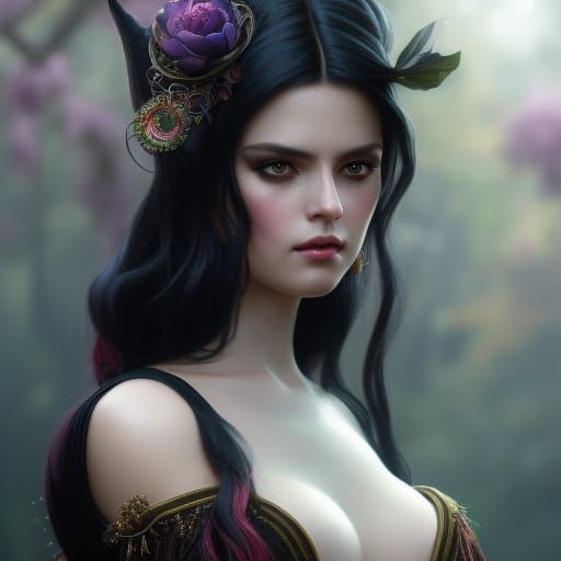 Witch with black hair 2