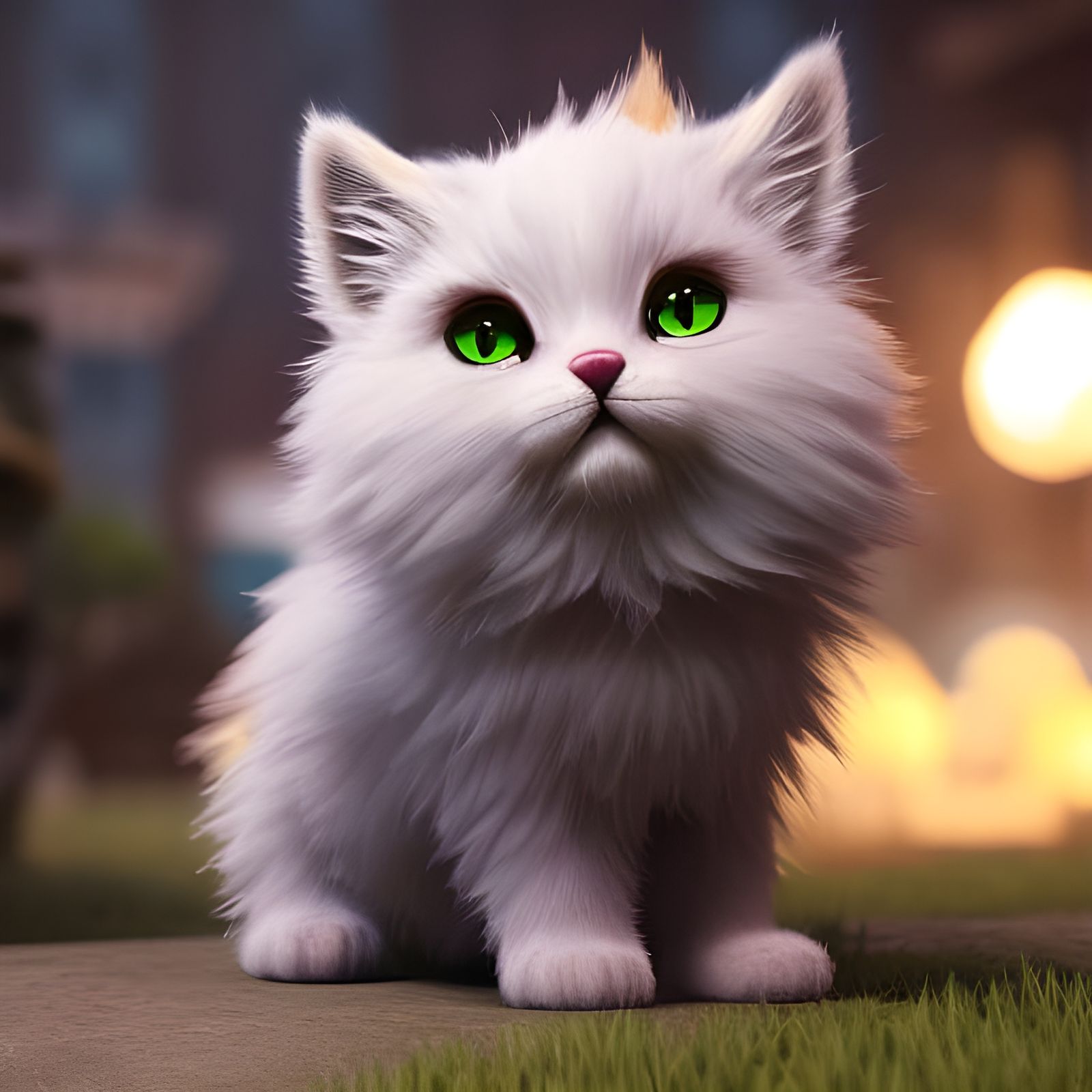 fluffy green eyed kitten AI Generated Artwork NightCafe Creator