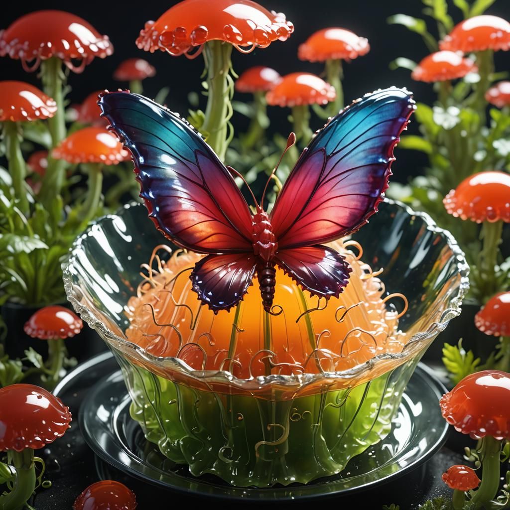 Jello Fly Trap I - AI Generated Artwork - NightCafe Creator