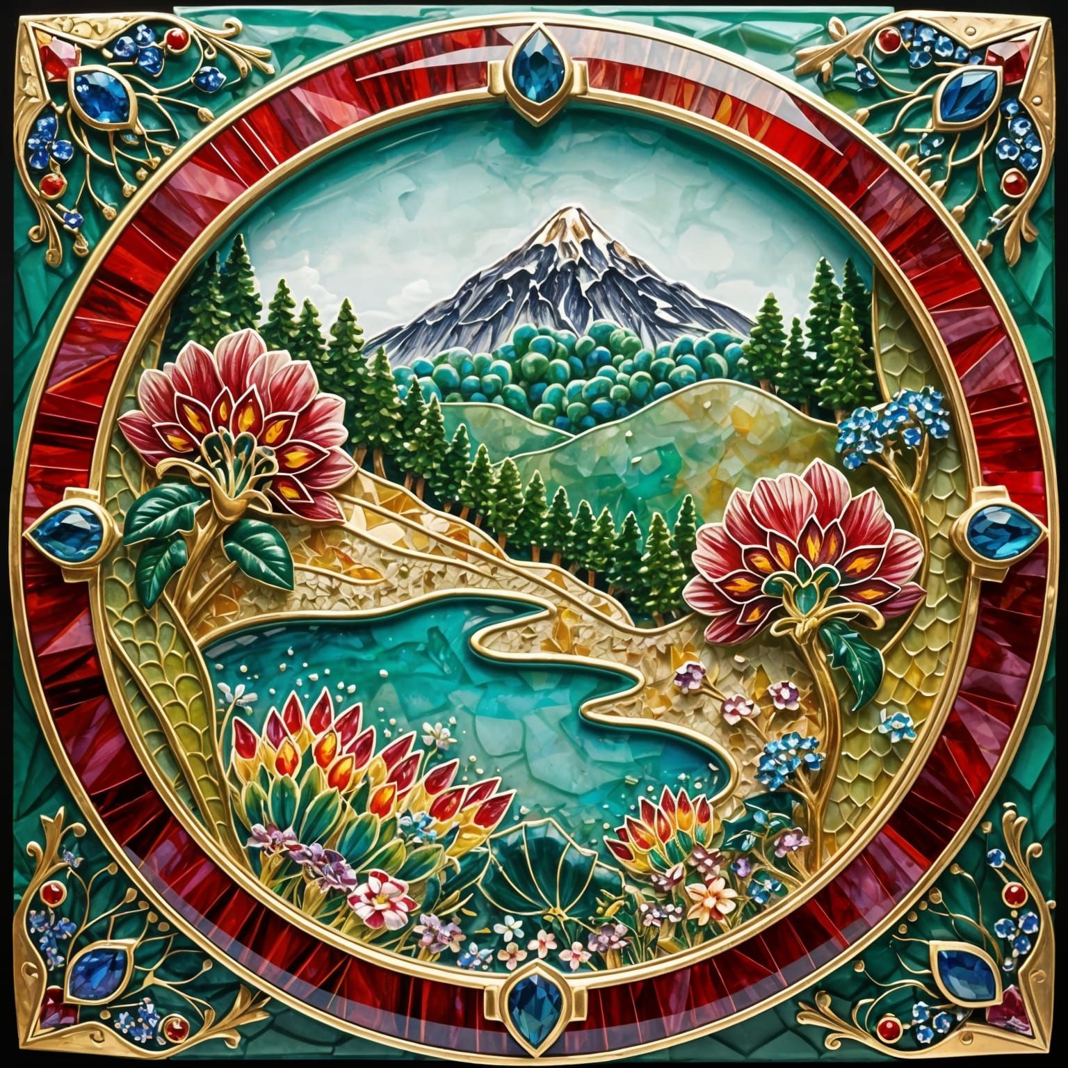 Gemstone landscape  by @Sherkhal