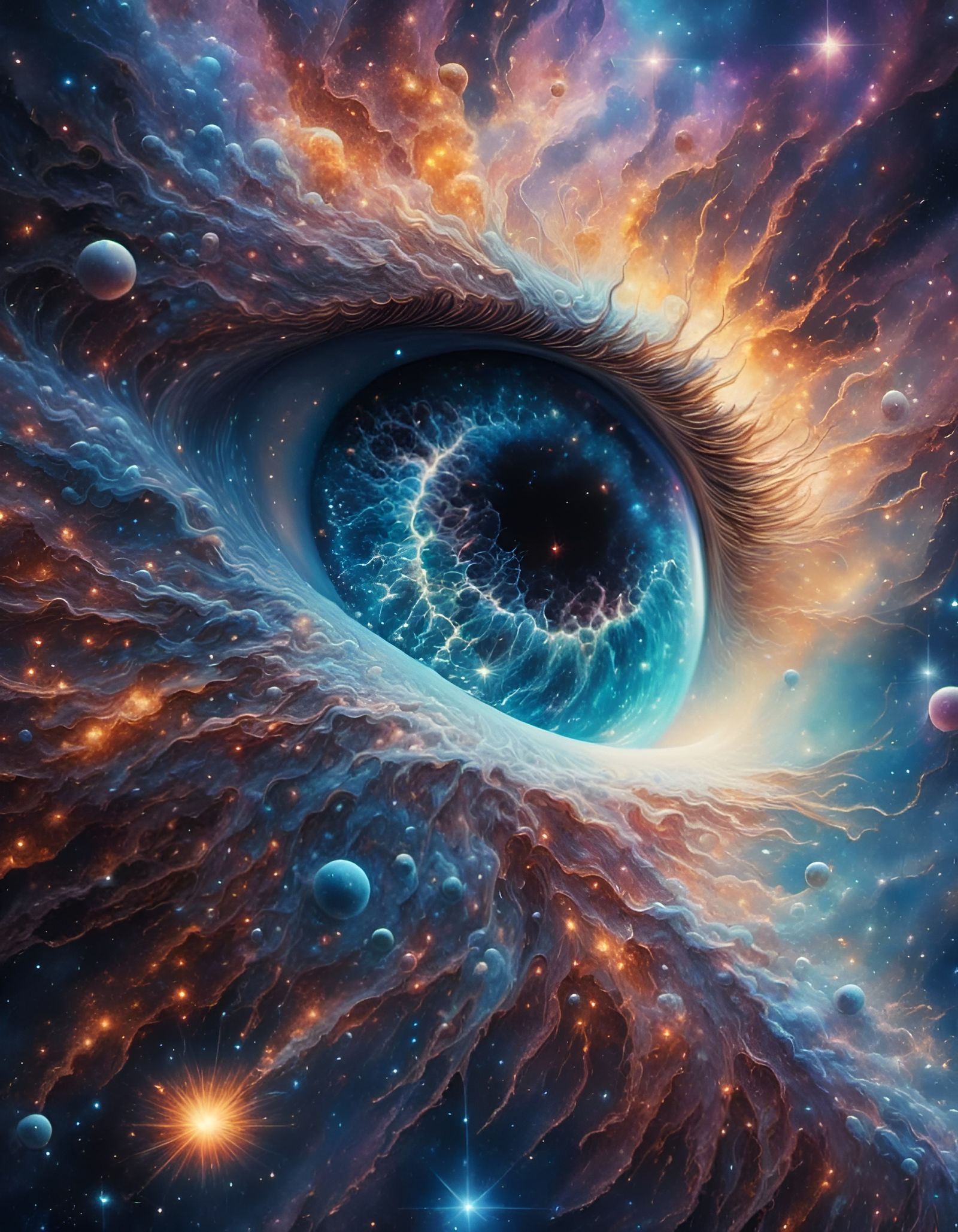 The Eye of the Cosmic Storm