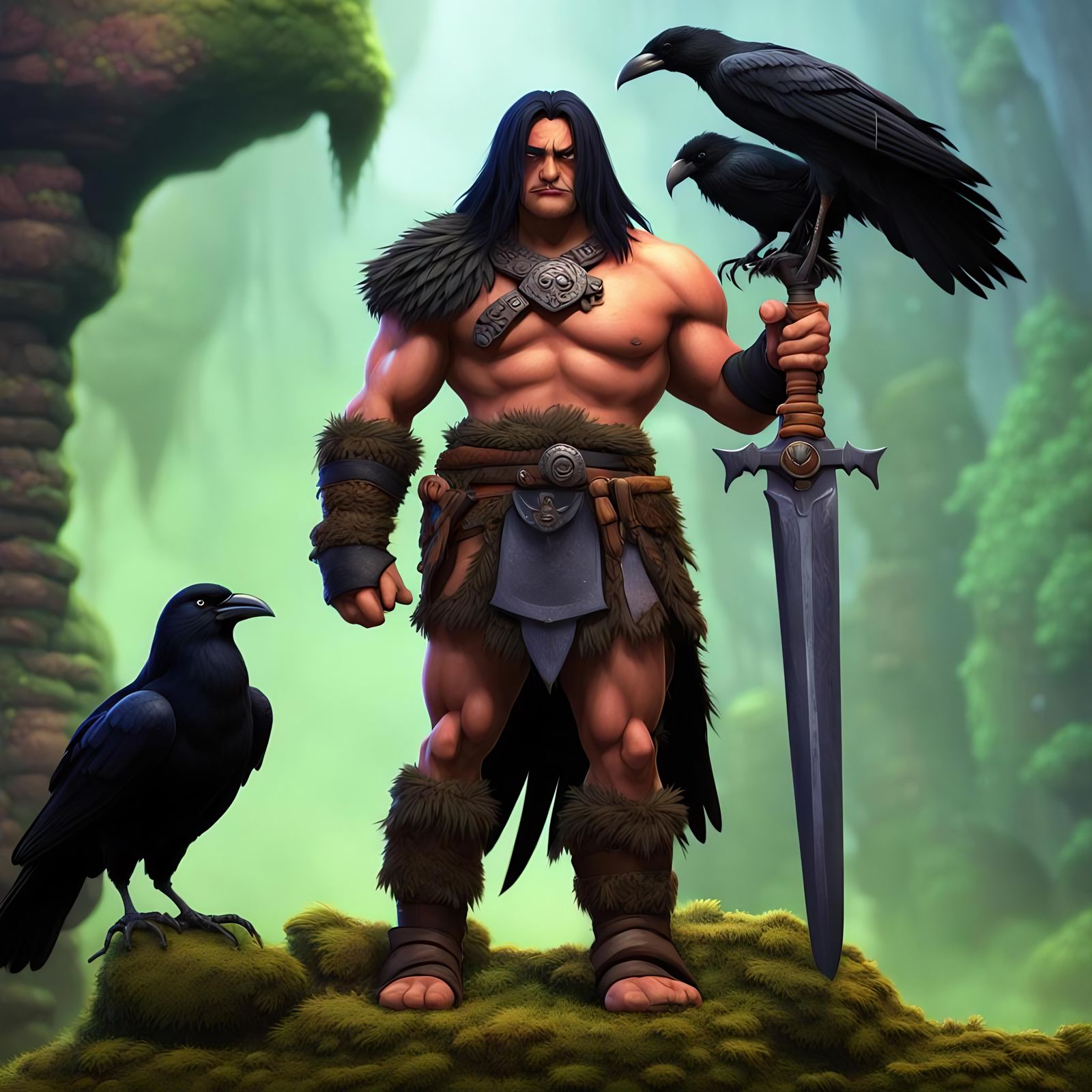 The Barbarian Known Only As "The Crow"