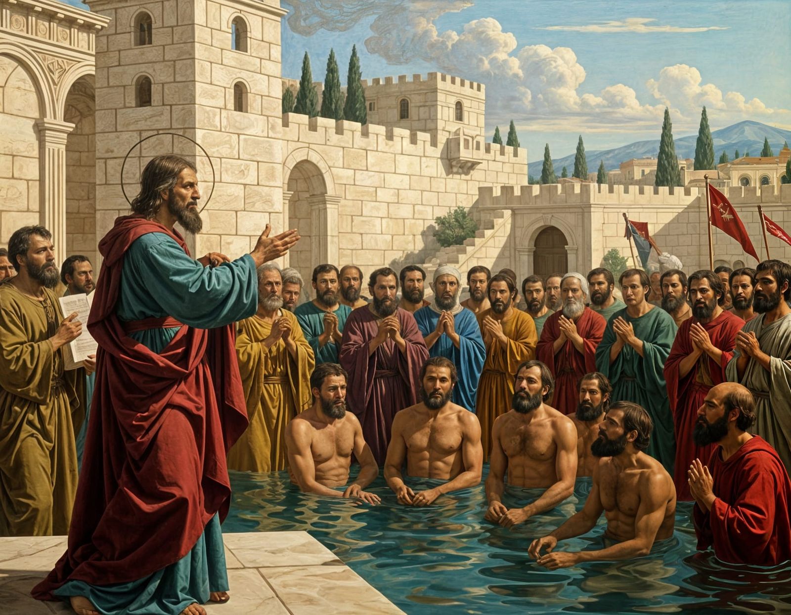 At Pentecost, St. Peter delivers a powerful sermon.  by @Robert Maxwell