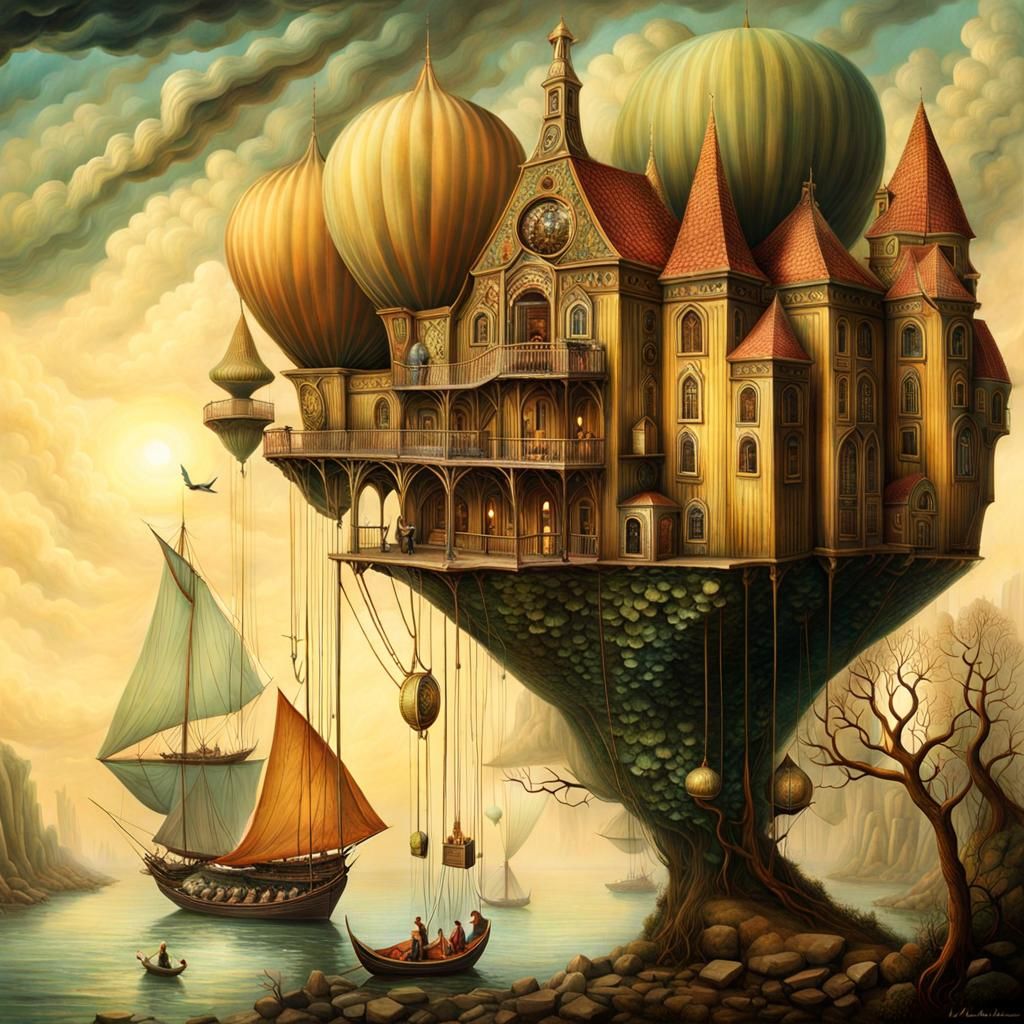 surreal castle