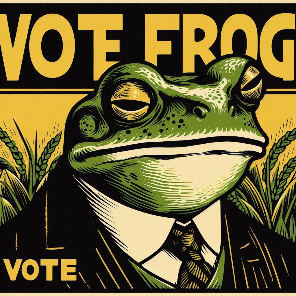 Vote frog. Vote 🐸 - AI Generated Artwork - NightCafe Creator