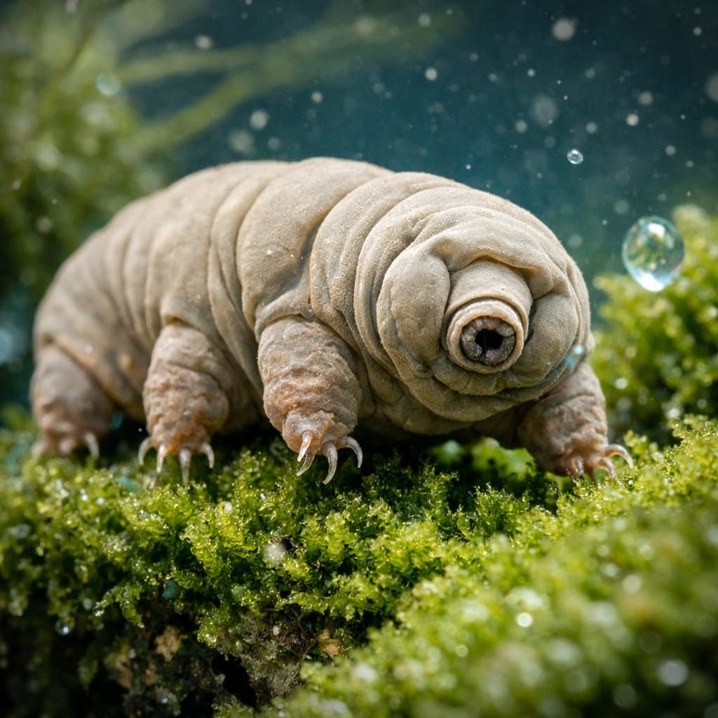 Beerdiertjes of waterbeertjes zijn een stam van minuscule meercellige dieren. Beerdiertjes  by @Harry Haddering