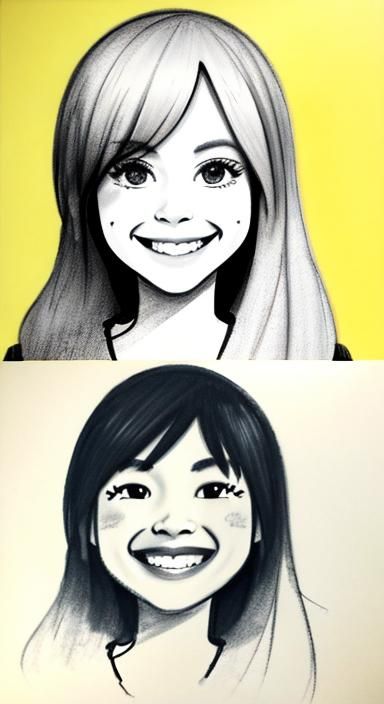Friendly Smiling Sketches ...