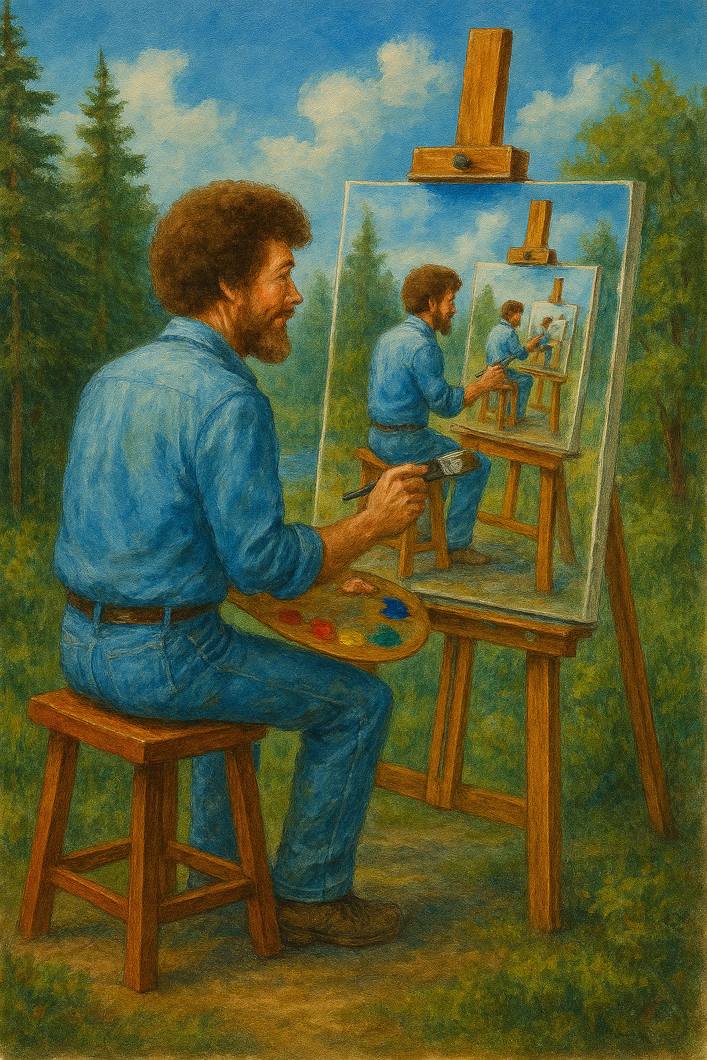 The Painter painting a painting of the Painter