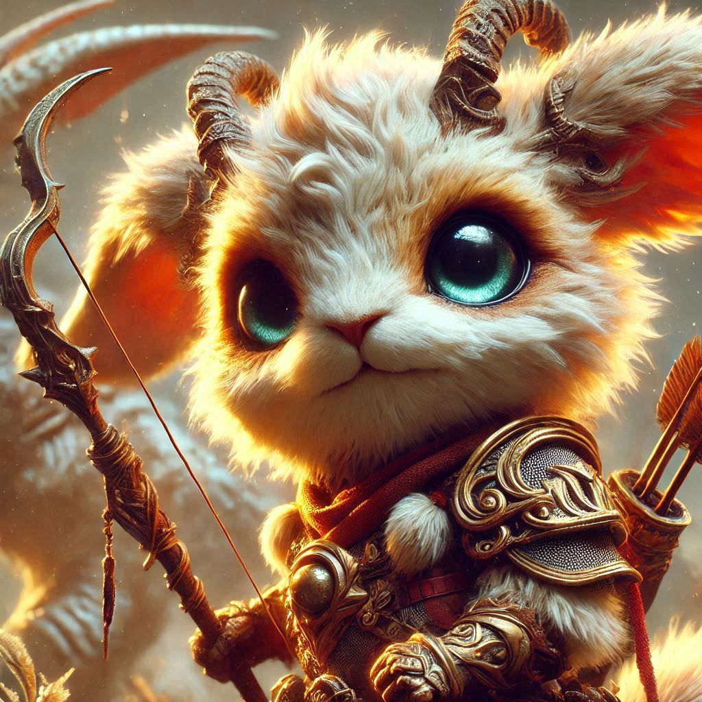 adorable fairy-tale fantasy creature portrait..