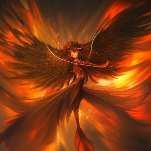 Anime style super powers, Hyperdetailed, waring worlds, stunning colors,  vibrant, fairy wings made of fire - AI Generated Artwork - NightCafe Creator