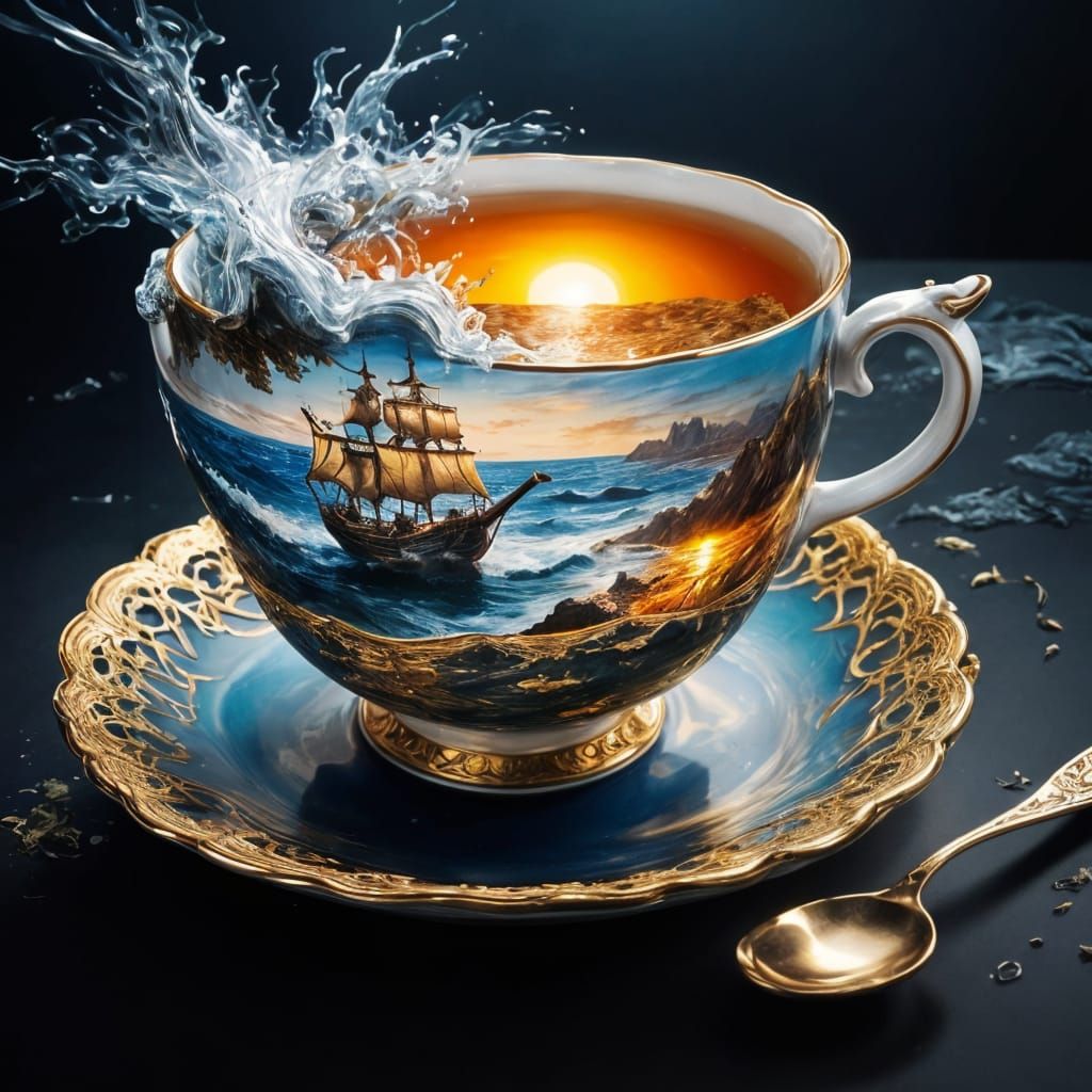 Inside My Tea Cup  by @kainfonz