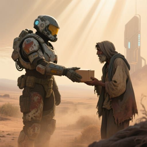 "Take it. I won't need it where I'm going"