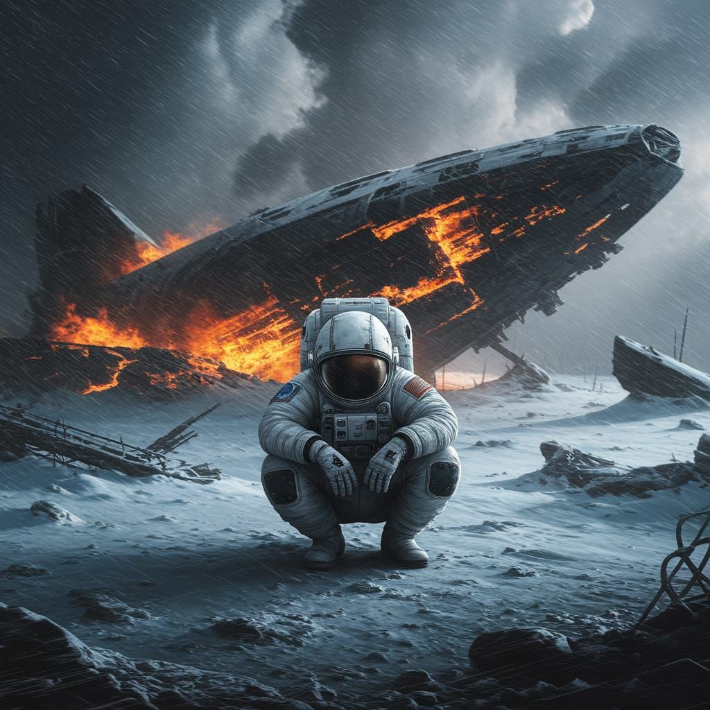 Lonely Astronaut  by @Hani