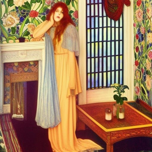Stevie Nicks, young, beautiful, and slender, inside an Arts ...