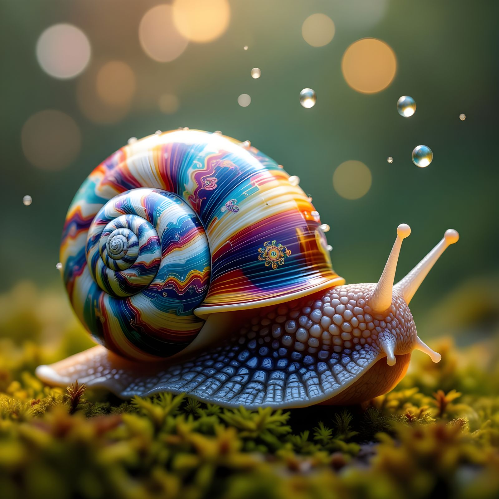 Fractal Snail: A Vivid Macro Digital Painting