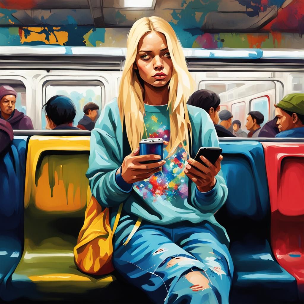 Woman on a Subway.