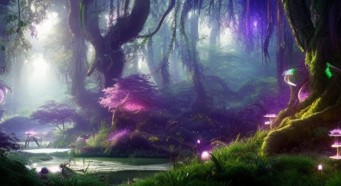 Through the Arcane Forest  by @Lunarelle