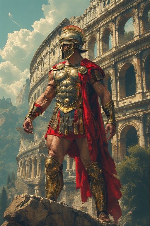 PAST +FUTURE 🏺🤖TODAY :
ROMAN GLADIATOR AND FUTURISTIC COLOSSEUM.