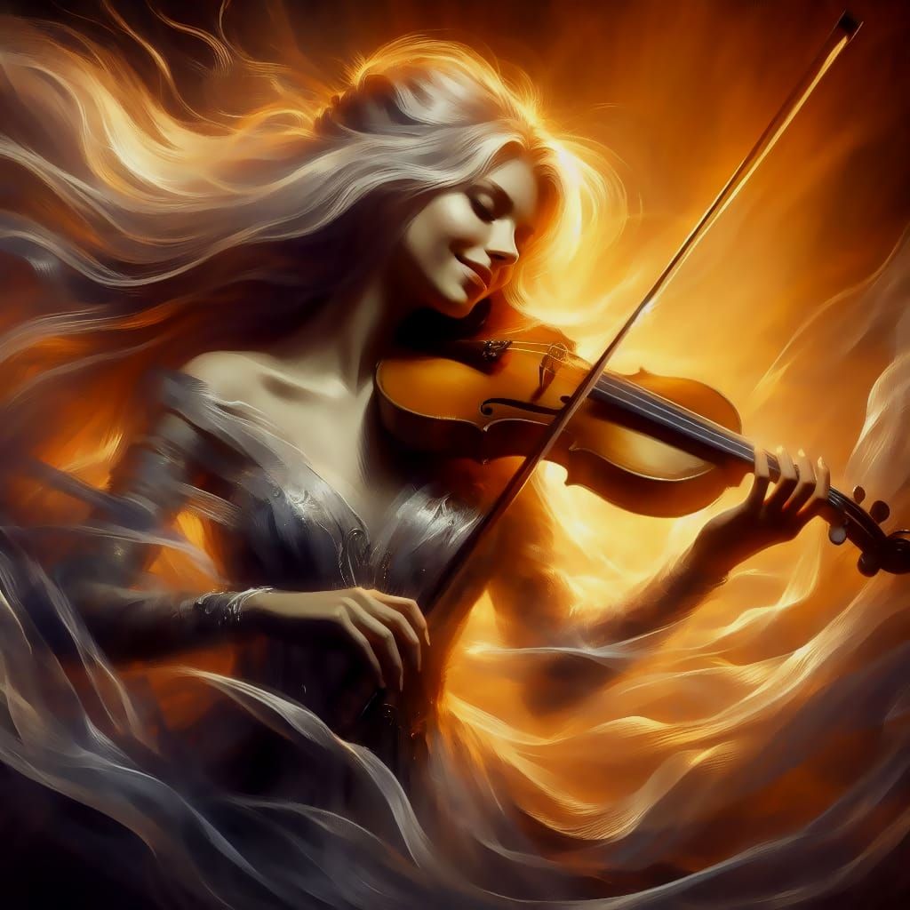Violinist playing