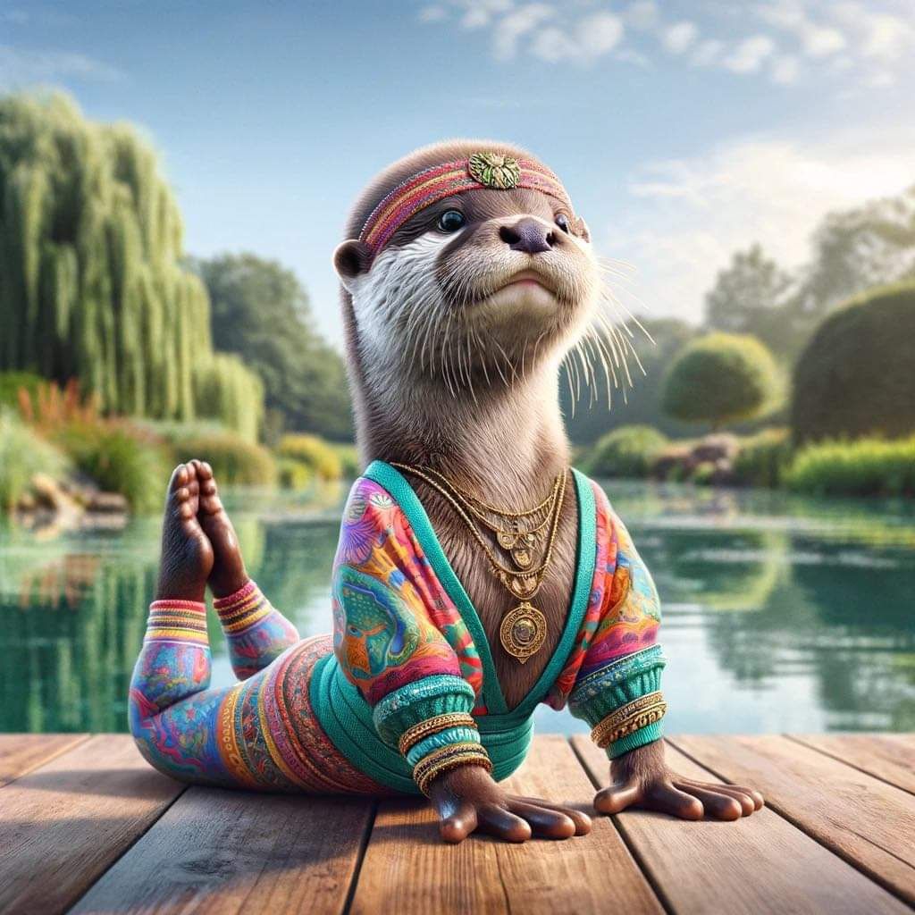 baby otter yoga