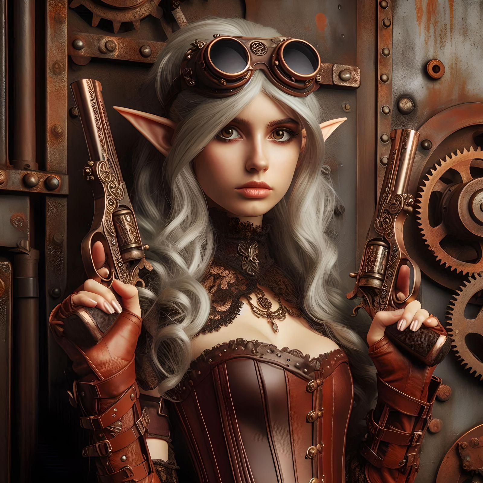 Steampunk Elf Gunslinger #4