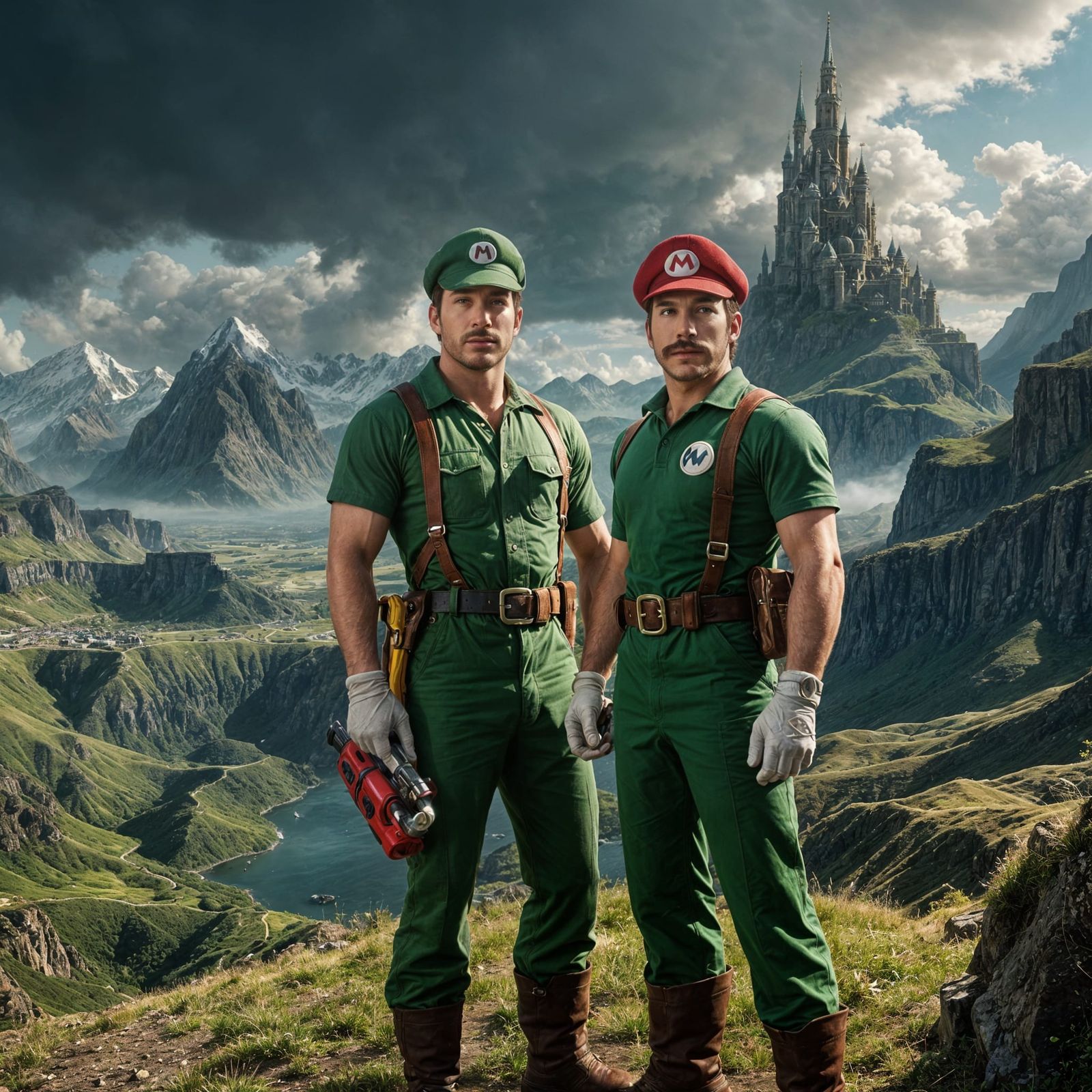 Real Super Mario brothers.   by @Mad Piece Maker