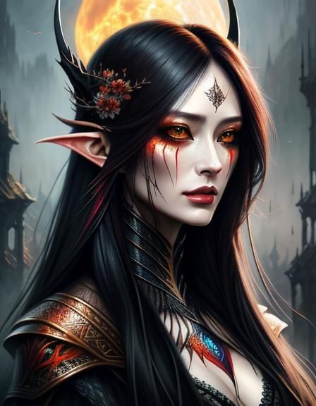 Dark Elf Woman - AI Generated Artwork - NightCafe Creator