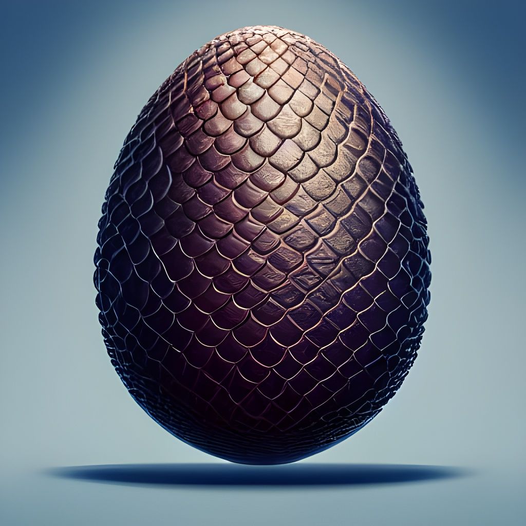 Intricate Fire Dragon Egg Pop Art Fantasy