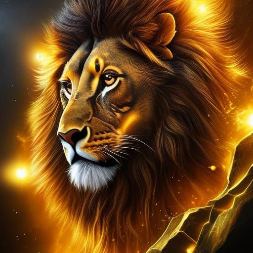 Sorcerer Lion Warrior - AI Generated Artwork - NightCafe Creator