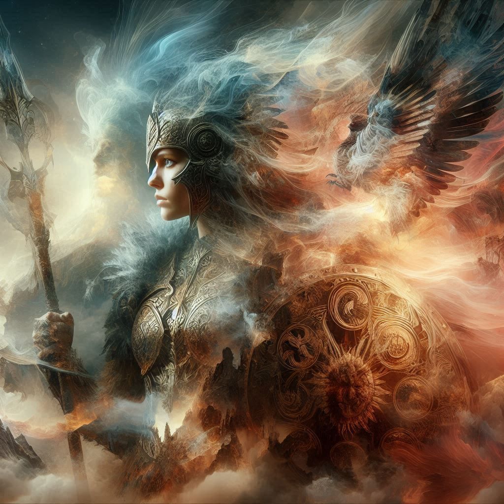 double exposure beautiful fantasy portrait landscape..