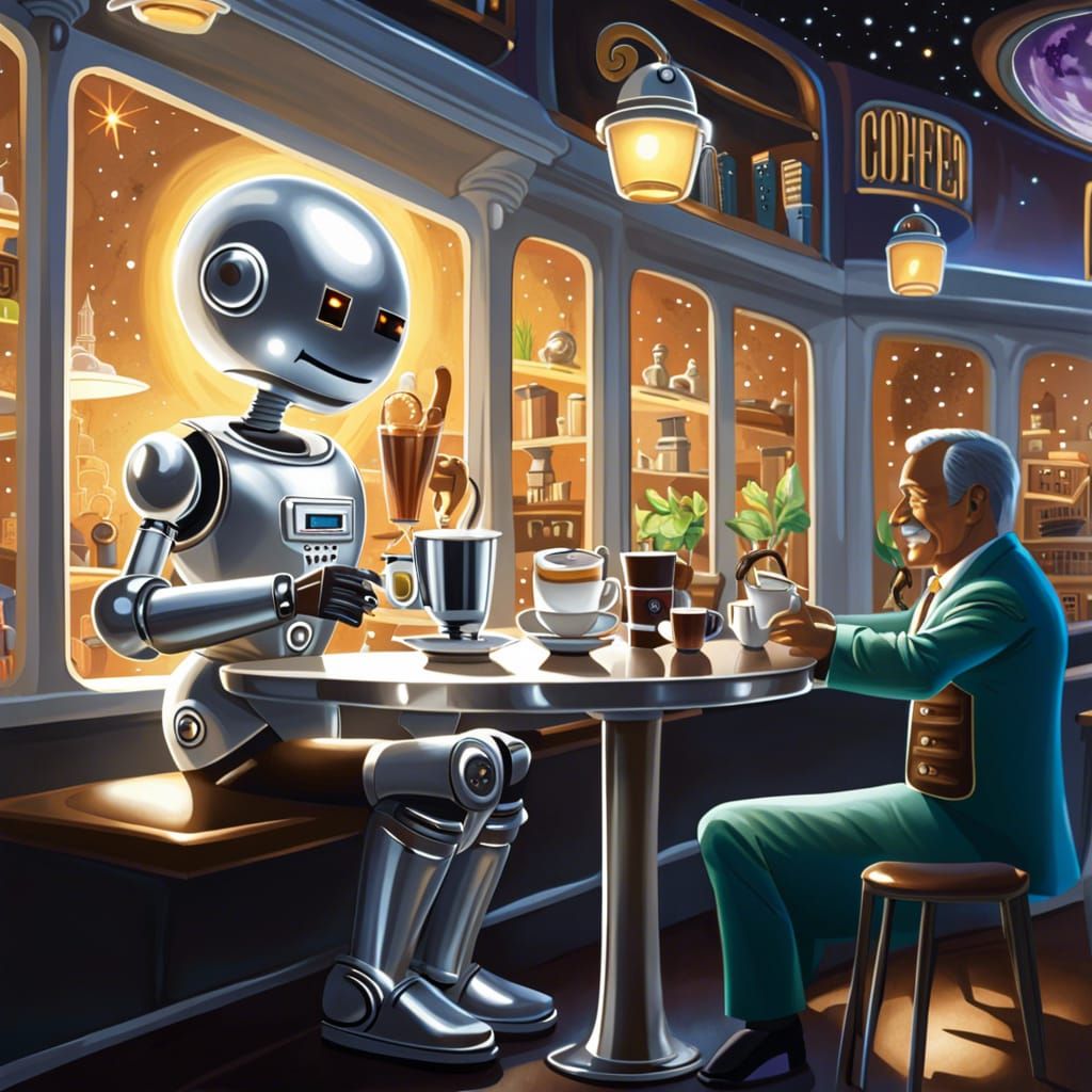 Coffee and Tea Time - AI Generated Artwork - NightCafe Creator