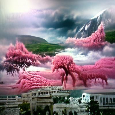 mytical pink tree