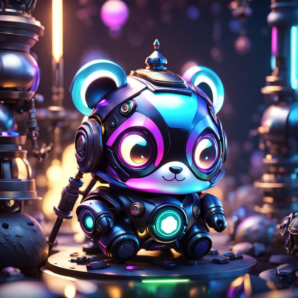 'Panda-bot' 6/10 ~ OG by me - AI Generated Artwork - NightCafe Creator