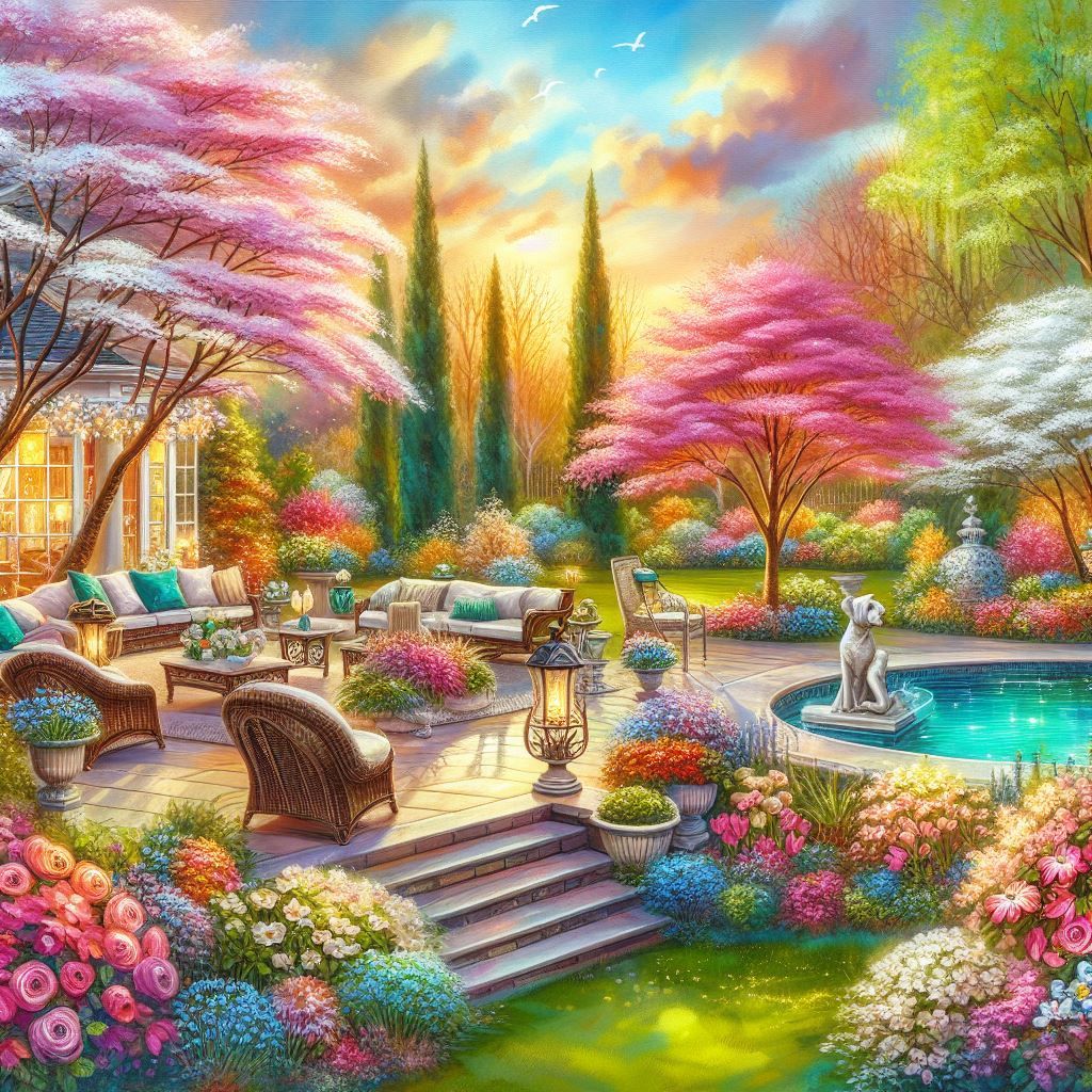 Spring Afternoon By The Pool