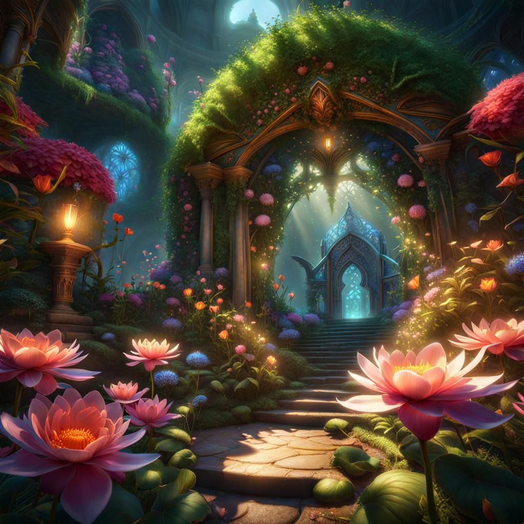 Enchanted garden - AI Generated Artwork - NightCafe Creator