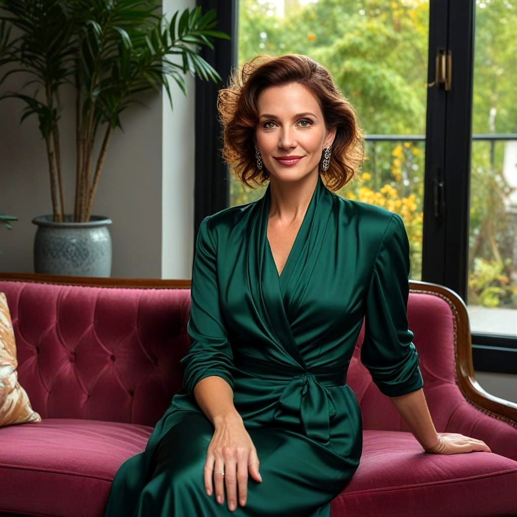 Elegant Woman Exudes Inner Peace and Confidence