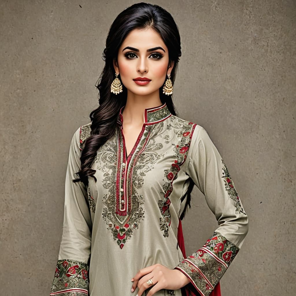 beautiful pakistani girls modeling in shalwar kameez