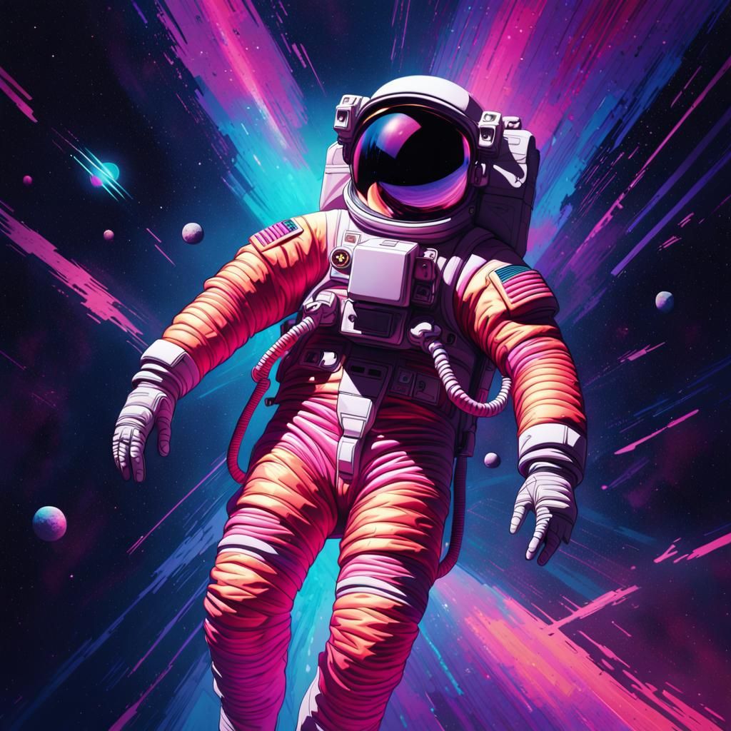 Cosmic Astronaut - AI Generated Artwork - NightCafe Creator