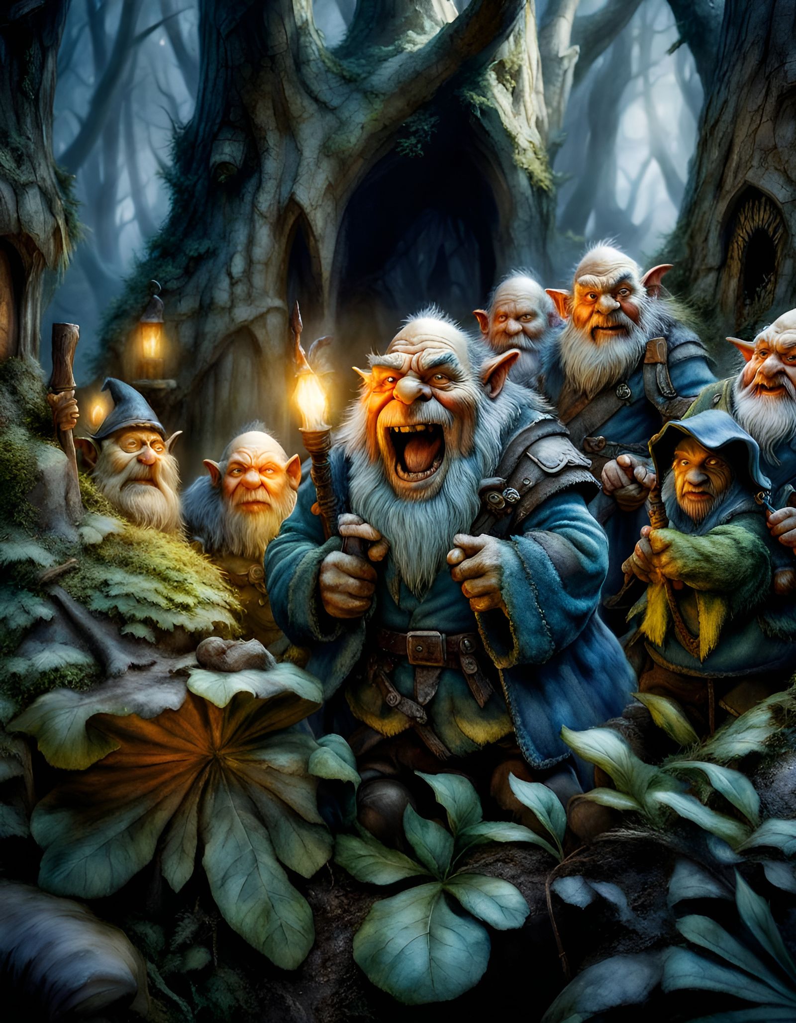 Group of Scary Dwarfs Warp Stories - AI Generated Artwork - NightCafe ...