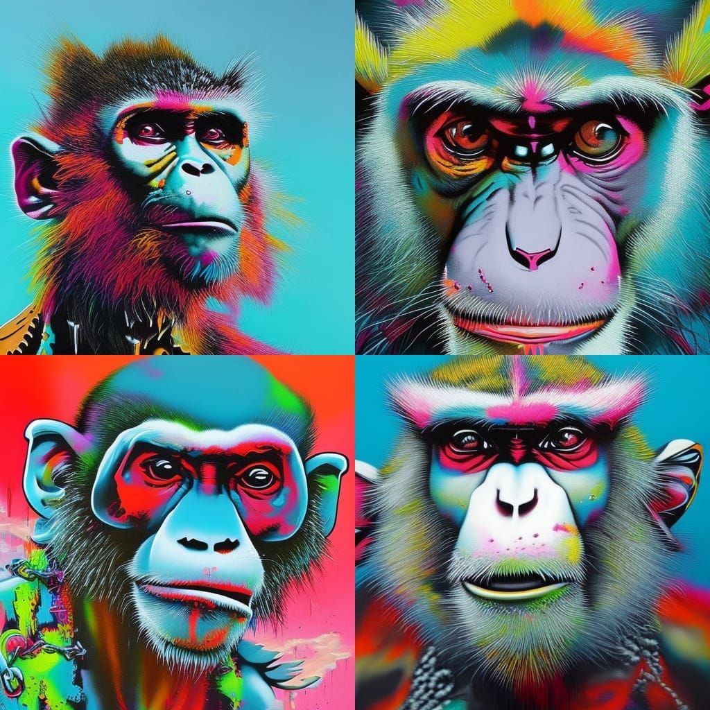 Cyborg Monkey punk - AI Generated Artwork - NightCafe Creator