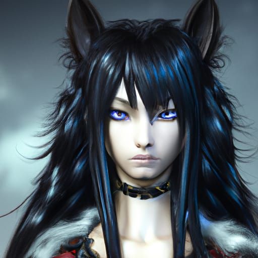 Dangerous Wolf Girl - AI Generated Artwork - NightCafe Creator