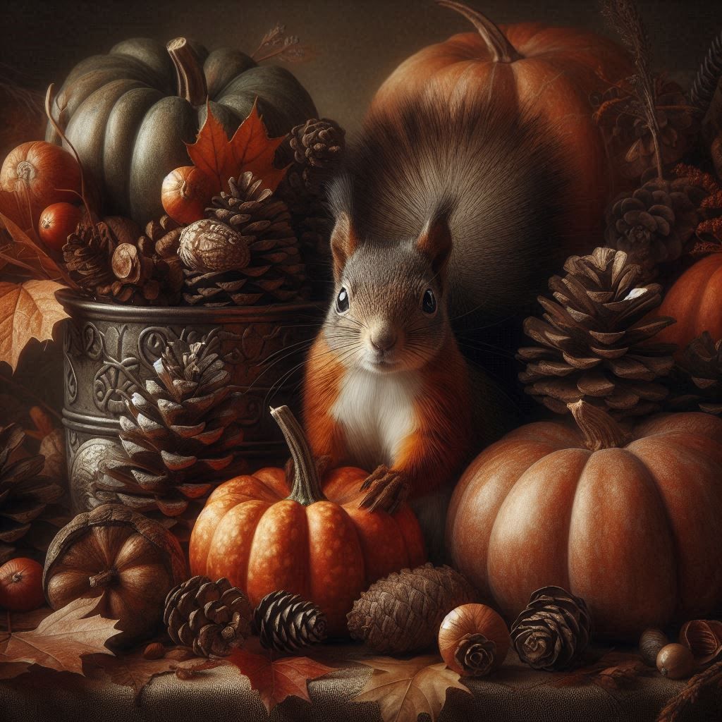 Still life with little invader