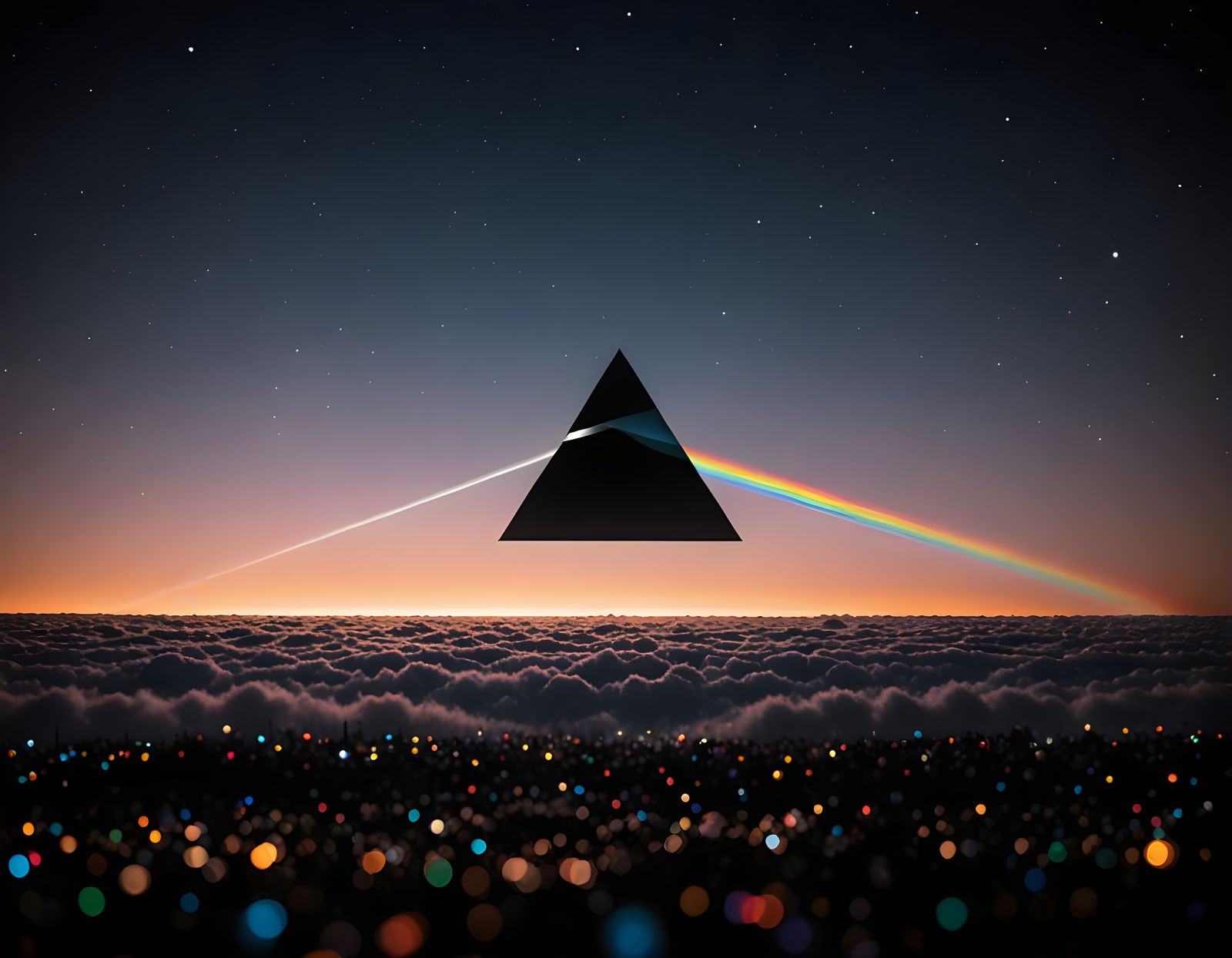 Psychedelic Album Cover in Vibrant Pink and Blue