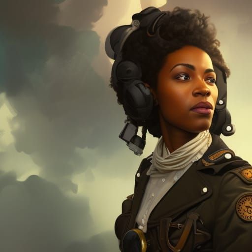 Steampunk pilot portrait #9